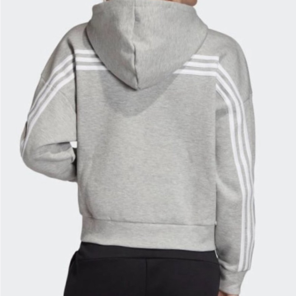 Adidas Gray Hoodie with Stripes